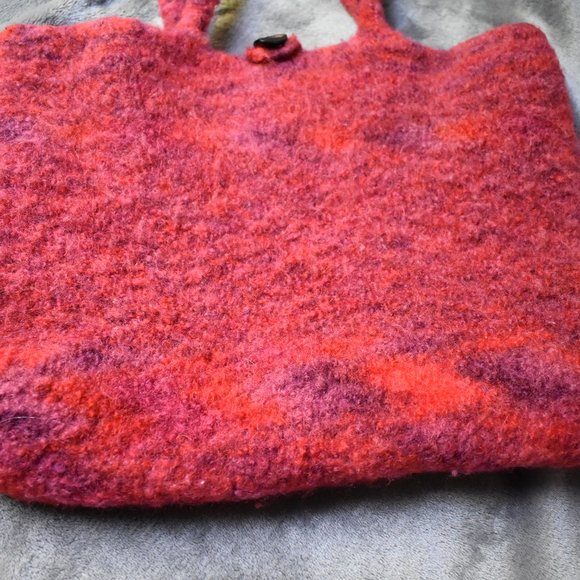 Handmade Wool Felted Knit Purse - Picture 6 of 11